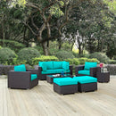  Modway Furniture Outdoor Seating Sets EEI-2206-EXP-TRQ-SET IMAGE 9