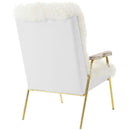  Modway Furniture Sprint Stationary Fabric Chair EEI-2305-BRN-WHI IMAGE 3