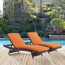  Modway Furniture Outdoor Seating Chaises EEI-2428-EXP-ORA-SET IMAGE 4