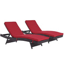  Modway Furniture Outdoor Seating Chaises EEI-2428-EXP-RED-SET IMAGE 1
