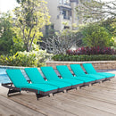  Modway Furniture Outdoor Seating Chaises EEI-2430-EXP-TRQ-SET IMAGE 5