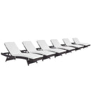  Modway Furniture Outdoor Seating Chaises EEI-2430-EXP-WHI-SET IMAGE 1