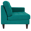  Modway Furniture Empress Stationary Fabric Loveseat EEI-2595-TEA IMAGE 3