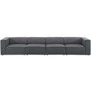 Modway Furniture Mingle Fabric 4 pc Sectional EEI-2829-GRY IMAGE 1