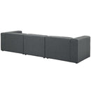 Modway Furniture Mingle Fabric 4 pc Sectional EEI-2831-GRY IMAGE 3