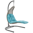  Modway Furniture Outdoor Seating Porch Swings EEI-2952-LGR-TRQ IMAGE 1
