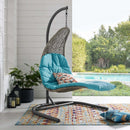 Modway Furniture Outdoor Seating Porch Swings EEI-2952-LGR-TRQ IMAGE 5