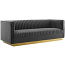 Modway Furniture Sanguine Stationary Fabric Sofa EEI-3405-GRY IMAGE 2