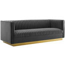  Modway Furniture Sanguine Stationary Fabric Sofa EEI-3405-GRY IMAGE 2