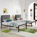 Modway Furniture Mia Twin Upholstered Bed MOD-5178-BRN-GRY-SET IMAGE 10