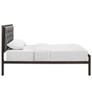  Modway Furniture Mia Twin Upholstered Platform Bed MOD-5178-BRN-GRY-SET IMAGE 3