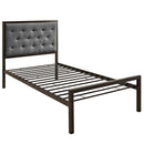 Modway Furniture Mia Twin Upholstered Bed MOD-5178-BRN-GRY-SET IMAGE 4