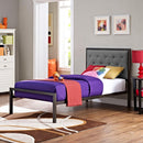  Modway Furniture Mia Twin Upholstered Platform Bed MOD-5178-BRN-GRY-SET IMAGE 8