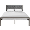  Modway Furniture Mia Queen Upholstered Platform Bed MOD-5182-BRN-GRY-SET IMAGE 1