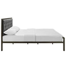  Modway Furniture Mia Queen Upholstered Platform Bed MOD-5182-BRN-GRY-SET IMAGE 3