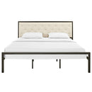  Modway Furniture Mia King Upholstered Platform Bed MOD-5184-BRN-BEI-SET IMAGE 1
