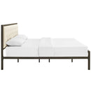  Modway Furniture Mia King Upholstered Platform Bed MOD-5184-BRN-BEI-SET IMAGE 3