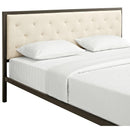  Modway Furniture Mia King Upholstered Platform Bed MOD-5184-BRN-BEI-SET IMAGE 5