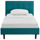 Modway Furniture Linnea Twin Upholstered Platform Bed MOD-5422-TEA IMAGE 1