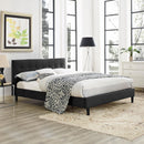 Modway Furniture Linnea Queen Vinyl Platform Bed MOD-5425-BLK IMAGE 5
