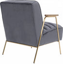 521 Woodford Grey Velvet Accent Chair