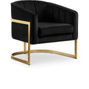  Manufacturer Color_Black -- Carter Black Velvet Upholstered Accent Chair IMAGE 1