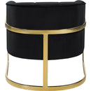  Manufacturer Color_Black -- Carter Black Velvet Upholstered Accent Chair IMAGE 3