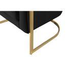  Manufacturer Color_Black -- Carter Black Velvet Upholstered Accent Chair IMAGE 5