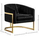  Manufacturer Color_Black -- Carter Black Velvet Upholstered Accent Chair IMAGE 6