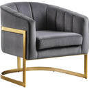 Meridian Carter Stationary Fabric Accent Chair 515Grey IMAGE 1