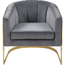  Manufacturer Color_Grey -- Carter Grey Velvet Upholstered Accent Chair IMAGE 4
