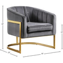  Manufacturer Color_Grey -- Carter Grey Velvet Upholstered Accent Chair IMAGE 6