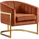 Meridian Carter Stationary Fabric Accent Chair 515Cognac IMAGE 1