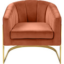  Manufacturer Color_Cognac -- Carter Cognac Velvet Upholstered Accent Chair IMAGE 4
