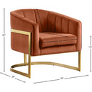  Manufacturer Color_Cognac -- Carter Cognac Velvet Upholstered Accent Chair IMAGE 6