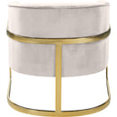  Manufacturer Color_Cream -- Carter Cream Velvet Upholstered Accent Chair IMAGE 3