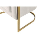  Manufacturer Color_Cream -- Carter Cream Velvet Upholstered Accent Chair IMAGE 5
