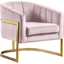 Meridian Carter Stationary Fabric Accent Chair 515Pink IMAGE 1