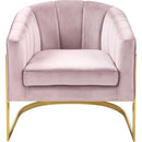  Manufacturer Color_Pink -- Carter Pink Velvet Upholstered Accent Chair IMAGE 4