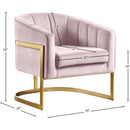  Manufacturer Color_Pink -- Carter Pink Velvet Upholstered Accent Chair IMAGE 6