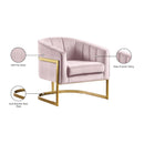  Manufacturer Color_Pink -- Carter Pink Velvet Upholstered Accent Chair IMAGE 7