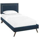  Modway Furniture Virginia Twin Upholstered Platform Bed MOD-5911-AZU IMAGE 2