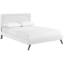 Modway Furniture Ruthie Queen Upholstered Platform Bed MOD-5930-WHI IMAGE 2