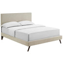  Modway Furniture Macie Queen Upholstered Platform Bed MOD-5963-BEI IMAGE 2