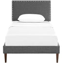 Modway Furniture Macie Twin Upholstered Platform Bed MOD-5967-GRY IMAGE 1