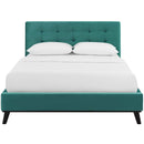 Modway Furniture McKenzie Queen Upholstered Platform Bed MOD-6006-TEA IMAGE 1