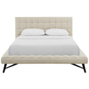 Modway Furniture Julia Queen Upholstered Platform Bed MOD-6007-BEI IMAGE 1