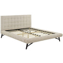  Modway Furniture Julia MOD-6007-BEI Queen Upholstered Fabric Platform Bed - Beige IMAGE 4