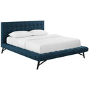  Modway Furniture Julia MOD-6007-BLU Queen Upholstered Fabric Platform Bed - Blue IMAGE 2