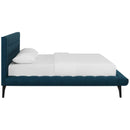  Modway Furniture Julia MOD-6007-BLU Queen Upholstered Fabric Platform Bed - Blue IMAGE 3